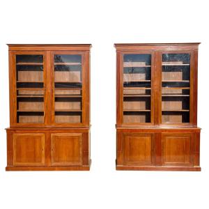 Pair Of Empire/restoration Style Bookcases