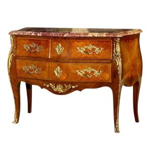 Louis XV Style Marquetry Commode