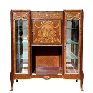 Haentges Frères - Louis XV Style Display Cabinet/silverware Cabinet 