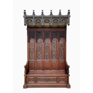 Gothic Style Cathedral Chest Bench