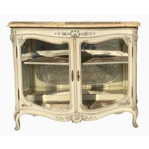 Louis XV Style Lacquered Silver Cabinet Or Display Cabinet
