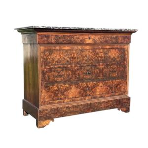 Louis Philippe Walnut Chest Of Drawers