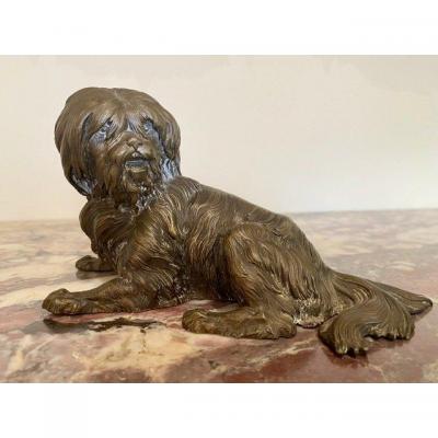 Small Dog In Bronze - XIXth