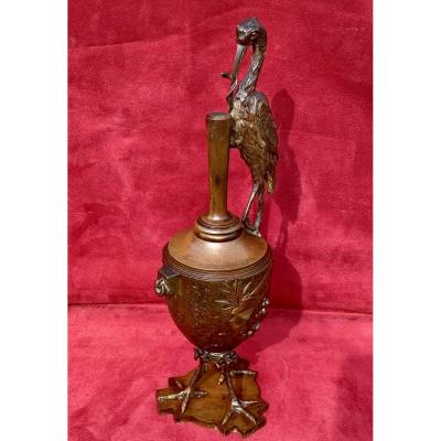 Auguste De Wever - Bronze « the Frogs Asking For A King »j. De La Fontaine