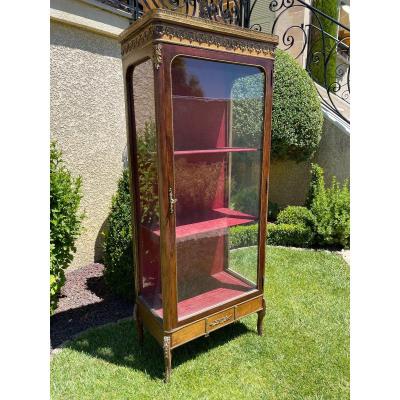 Louis XV Style Mahogany & Bronze Showcase