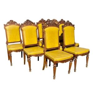 Suit Of 9 Walnut Chairs Period Napoleon III