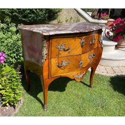 Louis XV Style Marquetry Commode