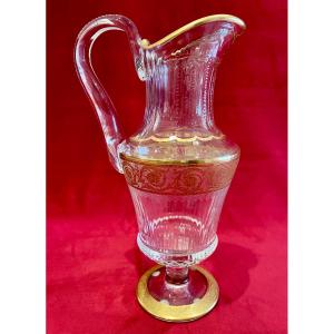 Saint Louis Crystal Water Jug Thistle Model
