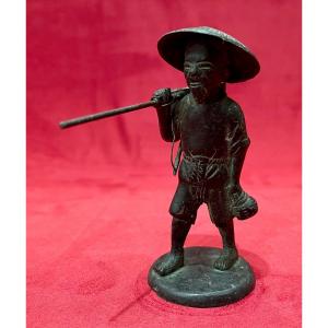 Vietnam, Little Fisherman In Bronze