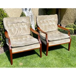 Pair Of Scandinavian Armchairs