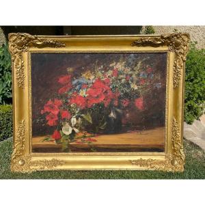 Tableau Bouquet De Fleurs  aux coquelicots  par Tancrède Bastet