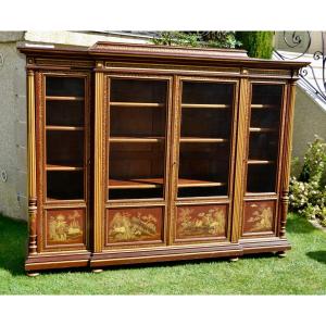 Napoleon III Period Library Decorated With Japanese Lacquers