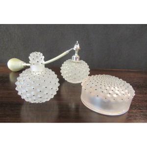 Lalique France 2 Piece Toiletry Set Cactus Model
