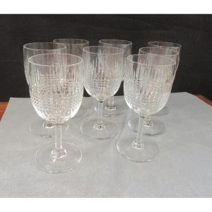 6 Baccarat Water Glasses, Nancy Model