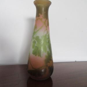 Gallé: Baluster-shaped Vase Decorated With Oak Leaves And Acorns