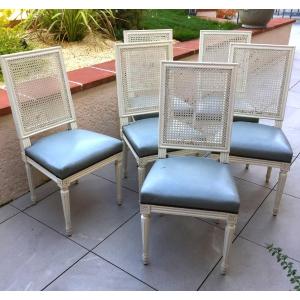  Set Of Six Louis XVI Style Chairs