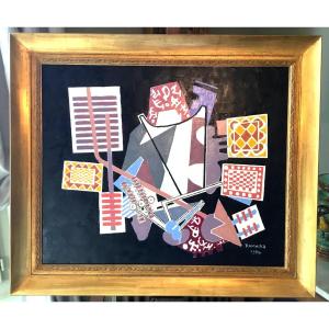 French School From The 20th Eme. Oil On Framed Canvas Signed Ramard
