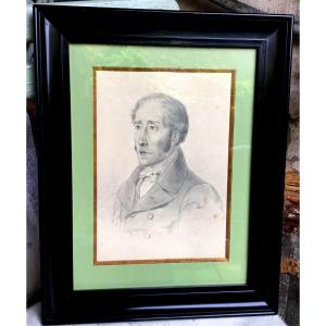 Charles Vernier 1832.portrait In La Mine Framed Signed And Dated