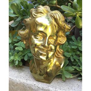 Laughing Child. Bronze With Double Patina.