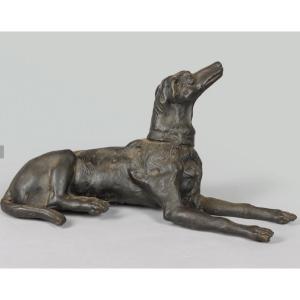  Important Bronze Greyhound, 20th Century Animal School