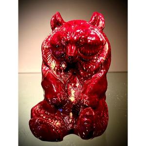 Thierry Van Rijswijck (1911-1958) And Roger Guerin (1896-1954), Ceramic Bear, Ca. 1935.