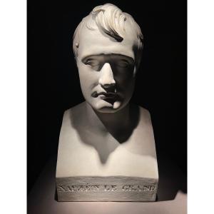Idealized Bust Of Napoleon After Chaudet, Plaster Proof, France, 1st Half Of The 19th Century.