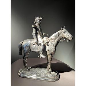 Isidore Bonheur, Equestrian Statue Of Mac Mahon In Silvered Bronze, France, Circa 1874.