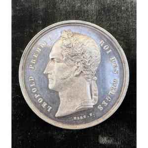 Laurent Hart, Medal, Belgium, 1851 Solid Silver.