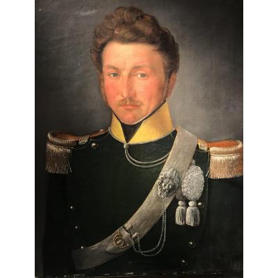 Portrait Of An Officer Of The 1st Horse Hunt Regiment, Ca. 1850.