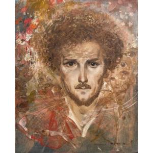 Karel Van Belle, Self-portrait, Tempera On Canvas, Signed And Dated, 1931.