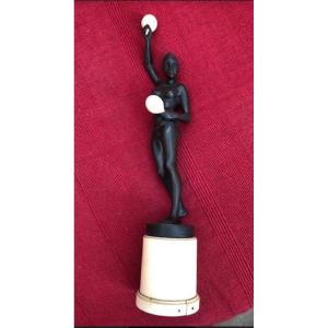 Bronze & Ivory Statuette