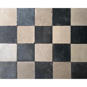 Checkered Floor Of Basècles And Vinalmont - 19th Century