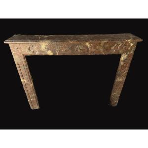 Fireplace Lxiv Wood Faux Marble