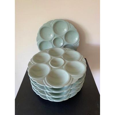 Sarreguemines Oyster Plates