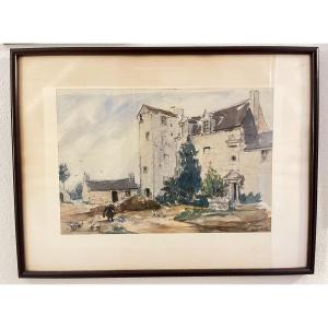 Pierre Abadie Landel (1896-1972) Watercolor On Paper