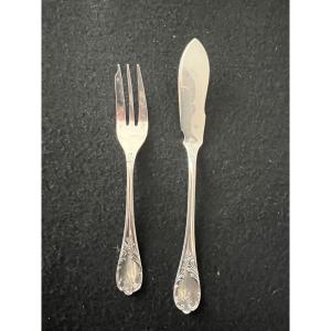 Christofle 1 Set Of Foie Gras Cutlery, Marly Model