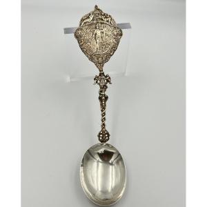 18th Century Dutch Silver Christening Or Wedding Spoon.