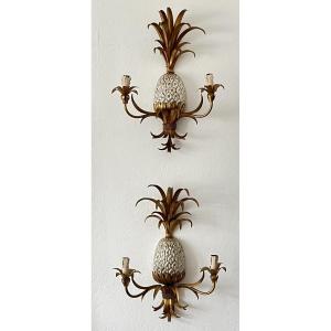 Pair Of Pineapple Wall Lights From Maison Charles