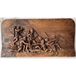 Carved Wooden Bas-relief