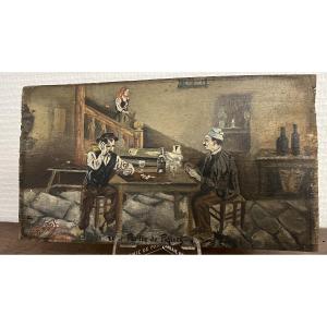 F. Jarnot – Oil On Wood, Signed And Dated April 1907