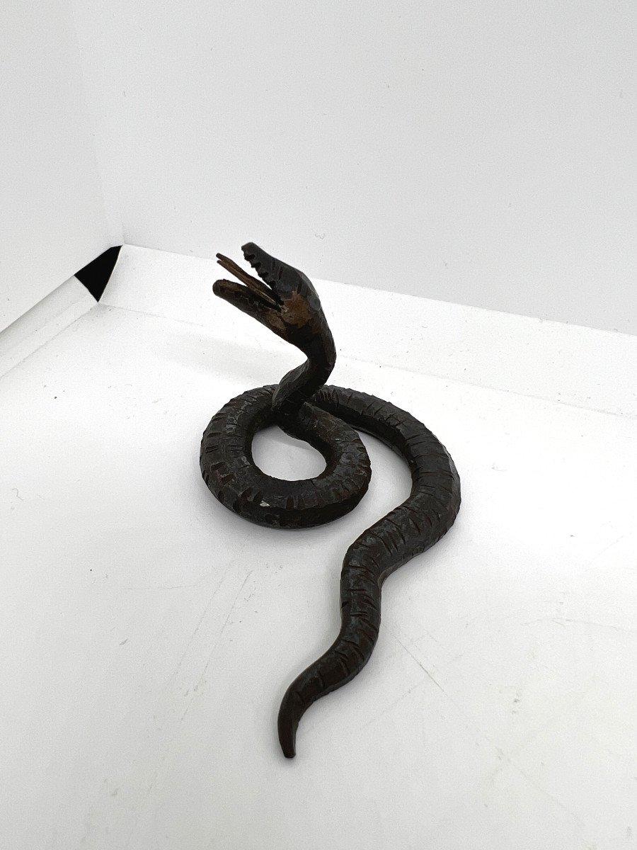 Serpente in ferro forgiato Italia XX sec -photo-3