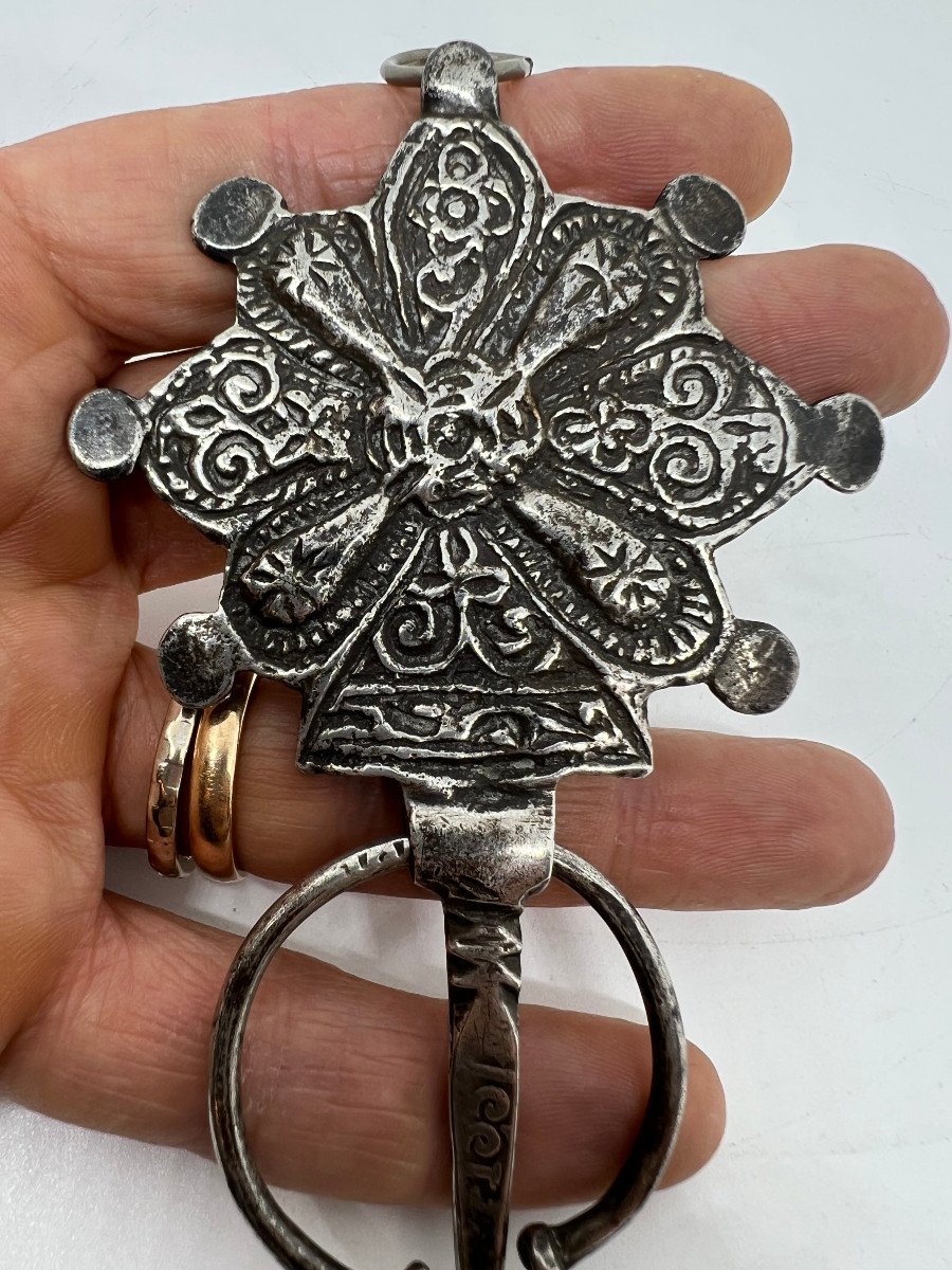 Fibula in argento Marocco fine del XIX sec.-photo-5