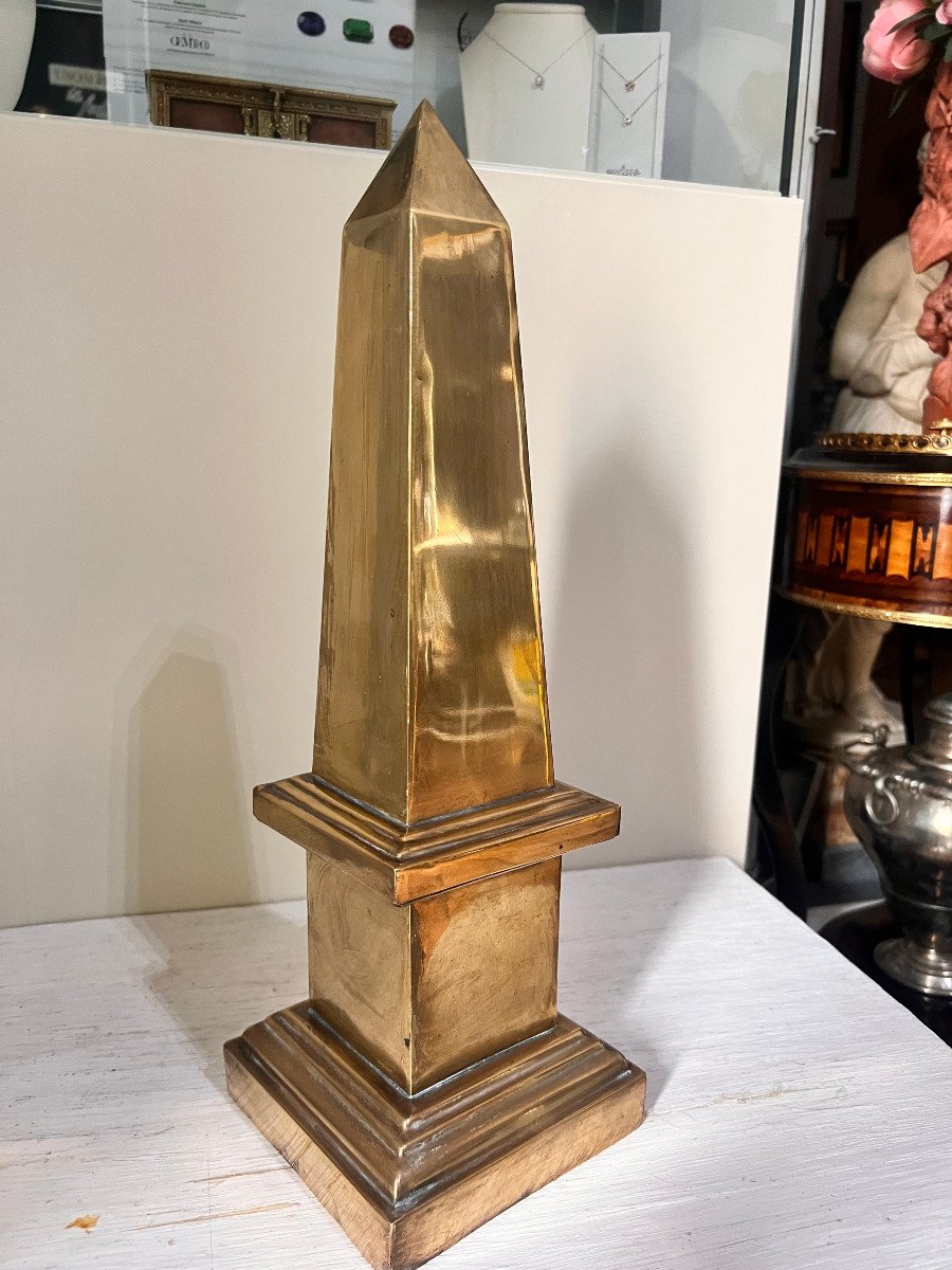 Obelisco in rame dorato Italia XX sec-photo-7