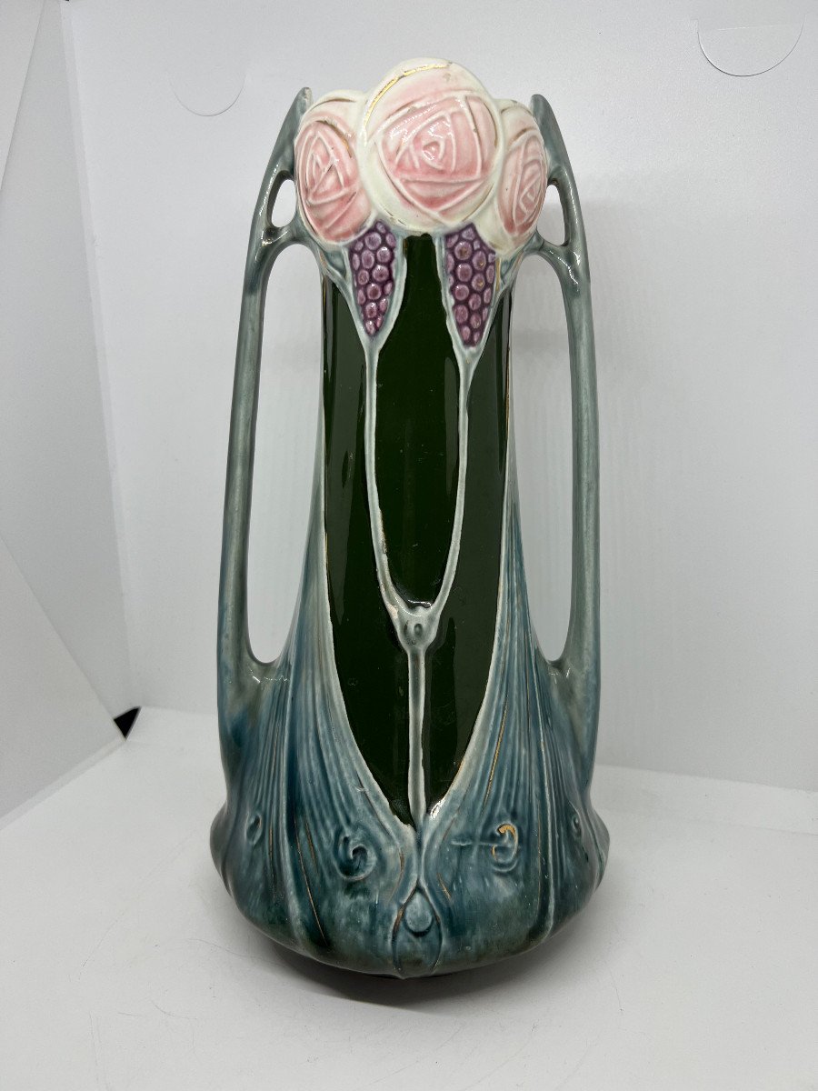 Vaso in terracotta Art Noveau-photo-2