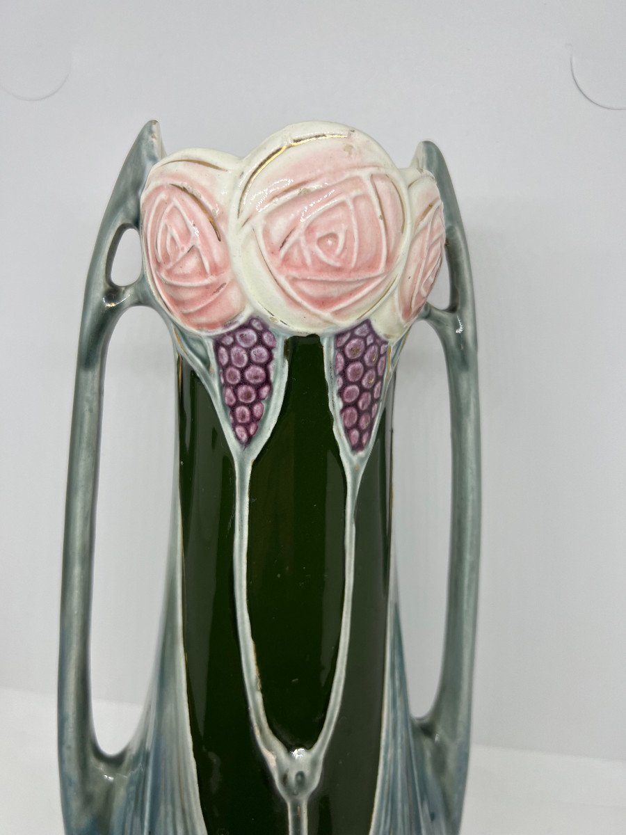 Vaso in terracotta Art Noveau-photo-3