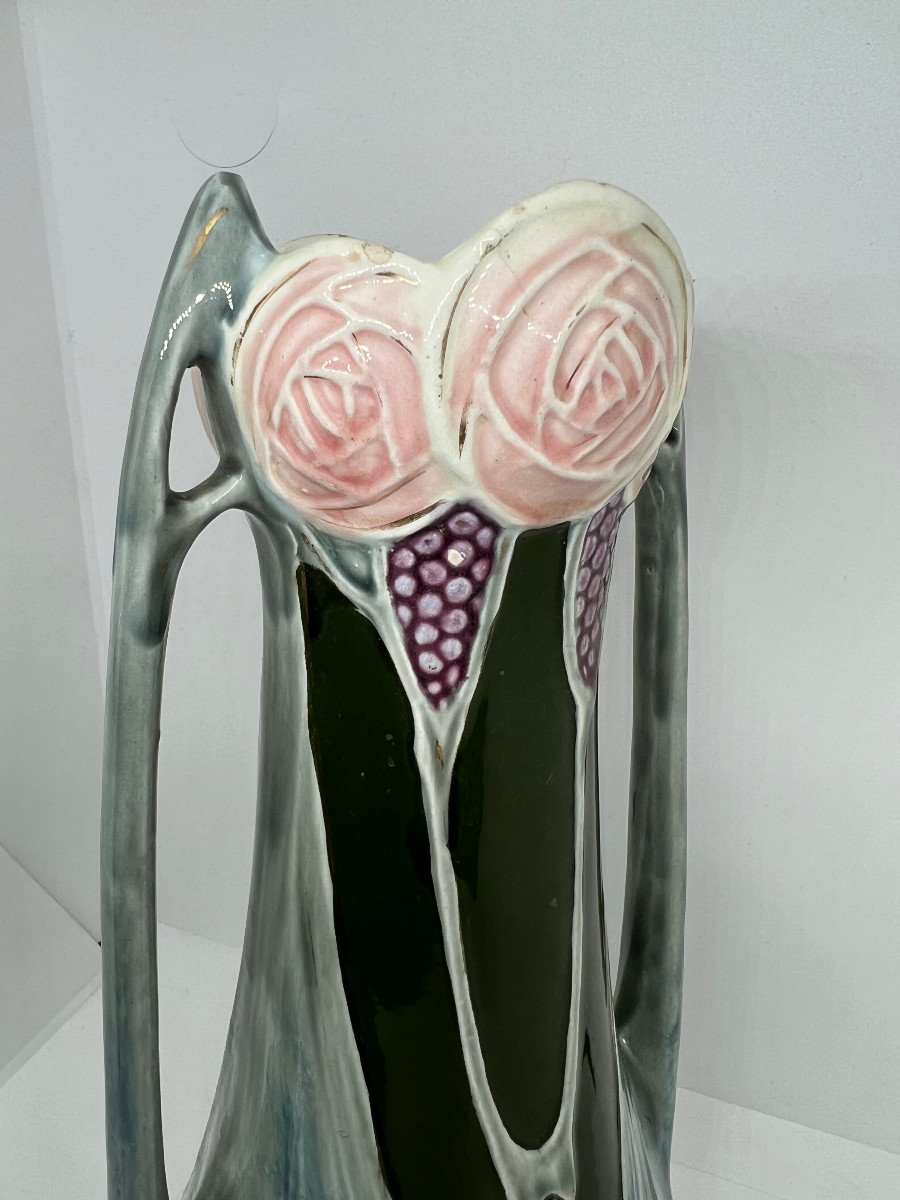 Vaso in terracotta Art Noveau-photo-4