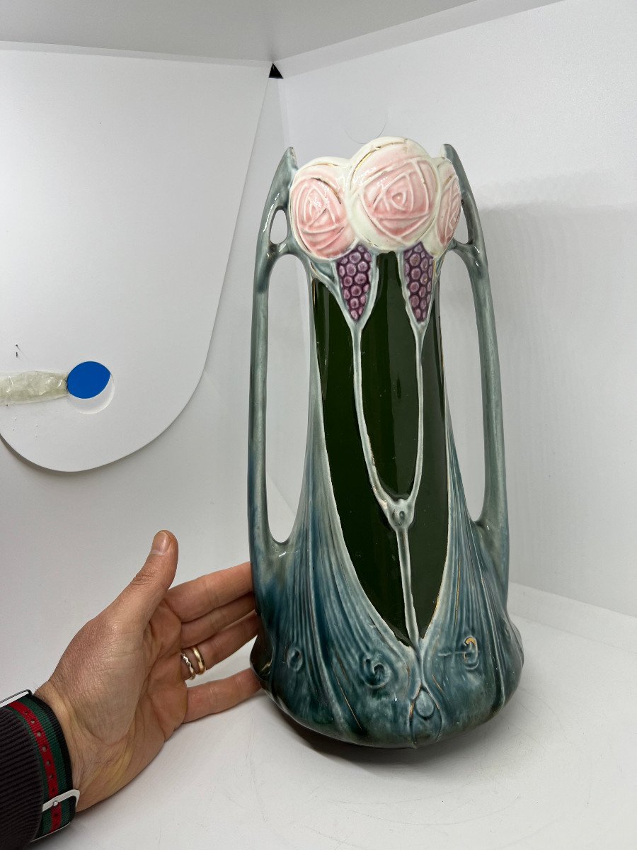 Vaso in terracotta Art Noveau-photo-8