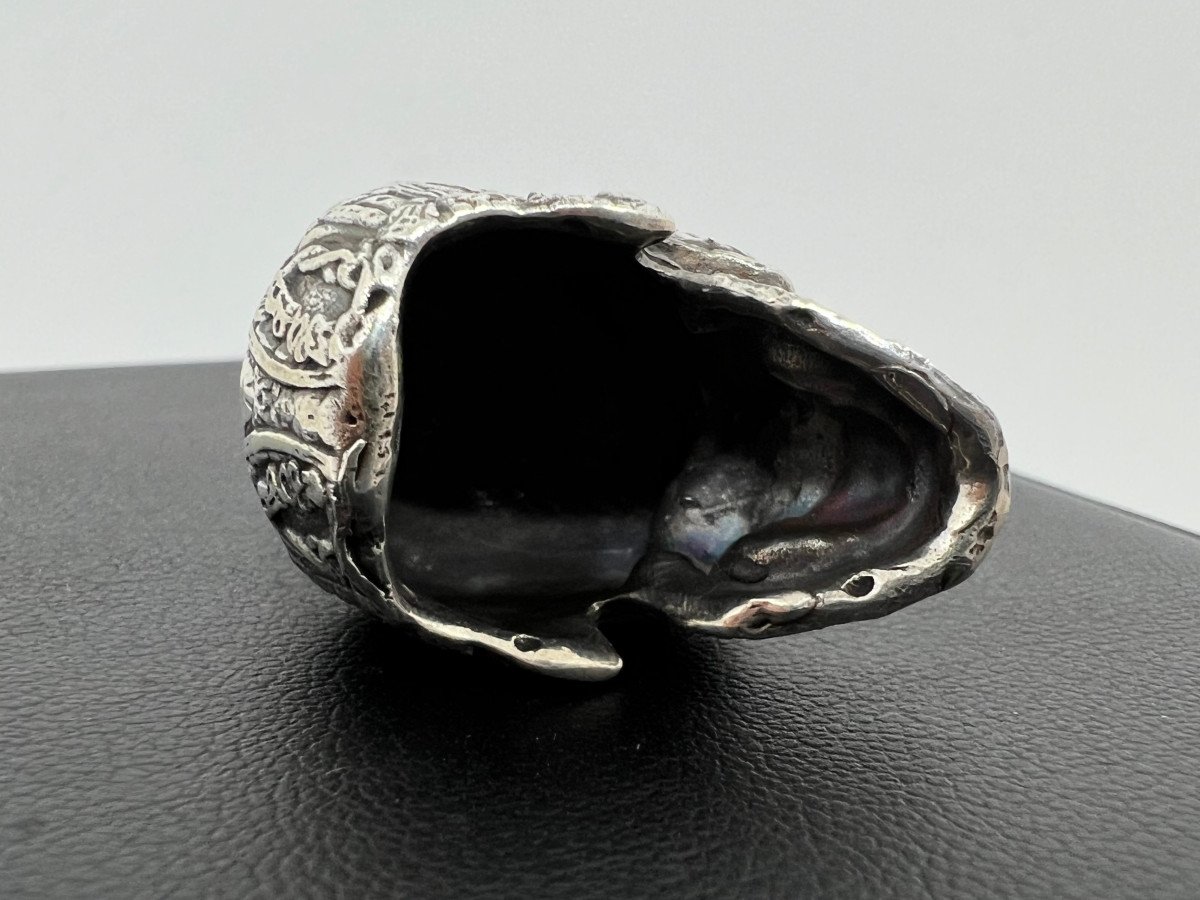 Teschio in argento Messico XX sec.-photo-3