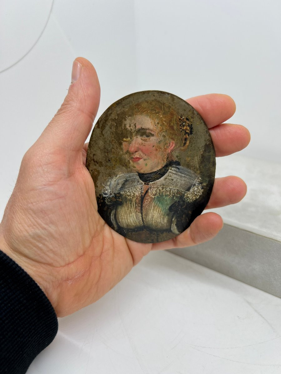 Olio su rame del XVII sec.-photo-3