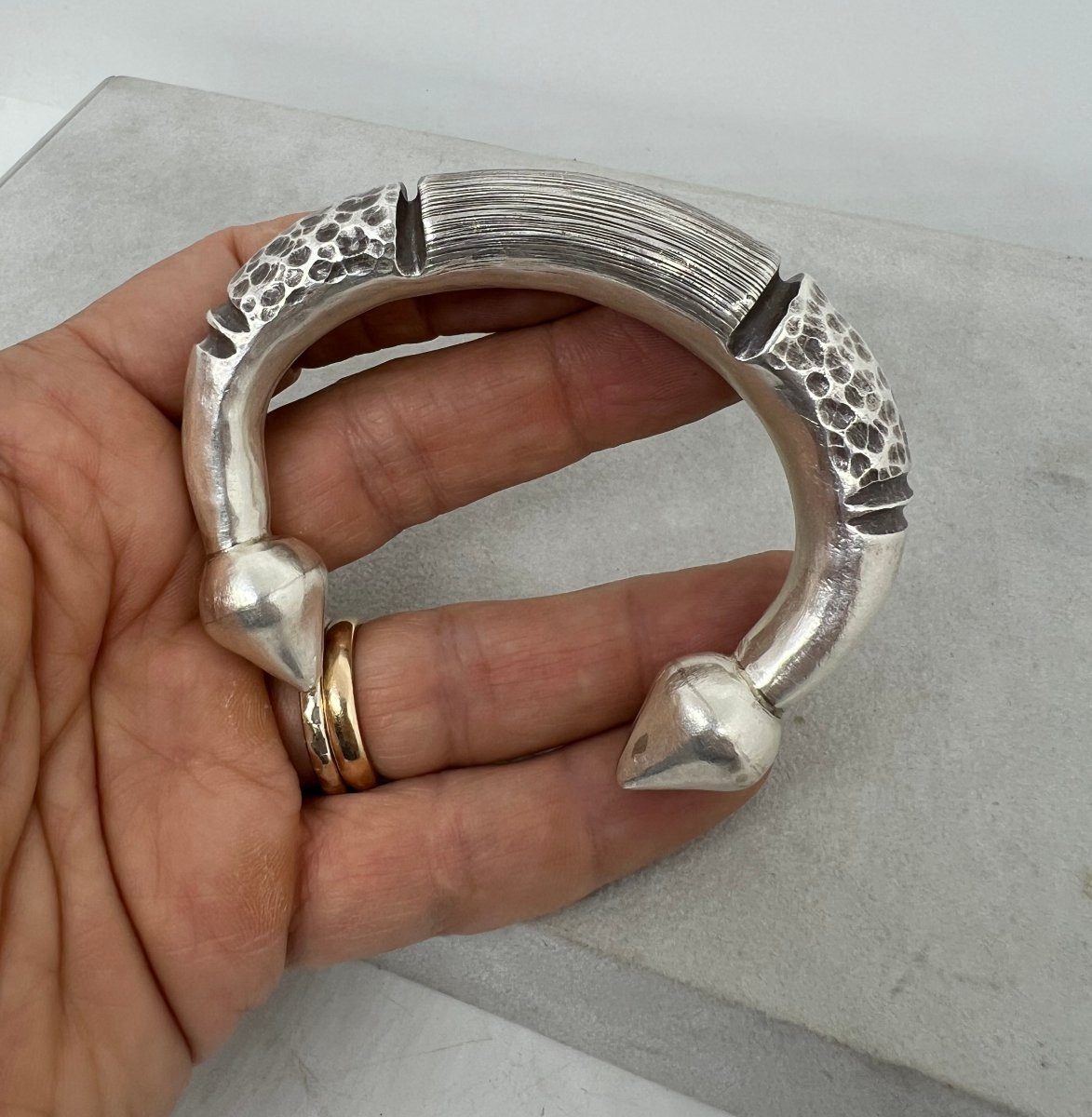 Bracciale rigido argento -photo-3